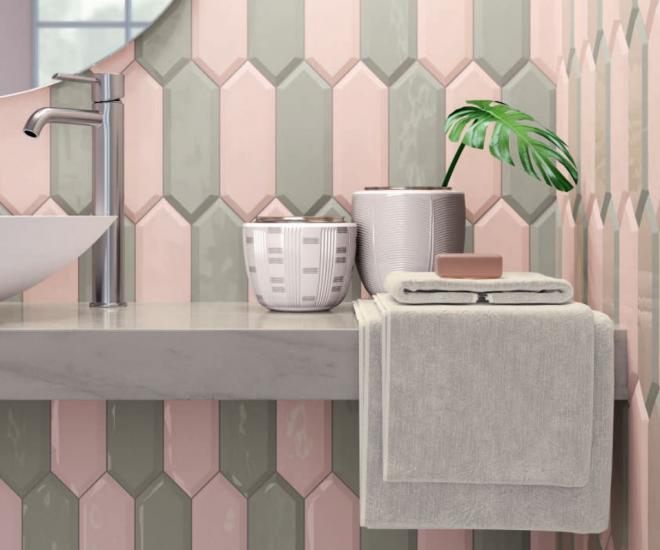 Ribesalbes B Ceramica Piket Velbet Pink Para Reformas De Cocinas y Baños y Cocinas En Viladecans